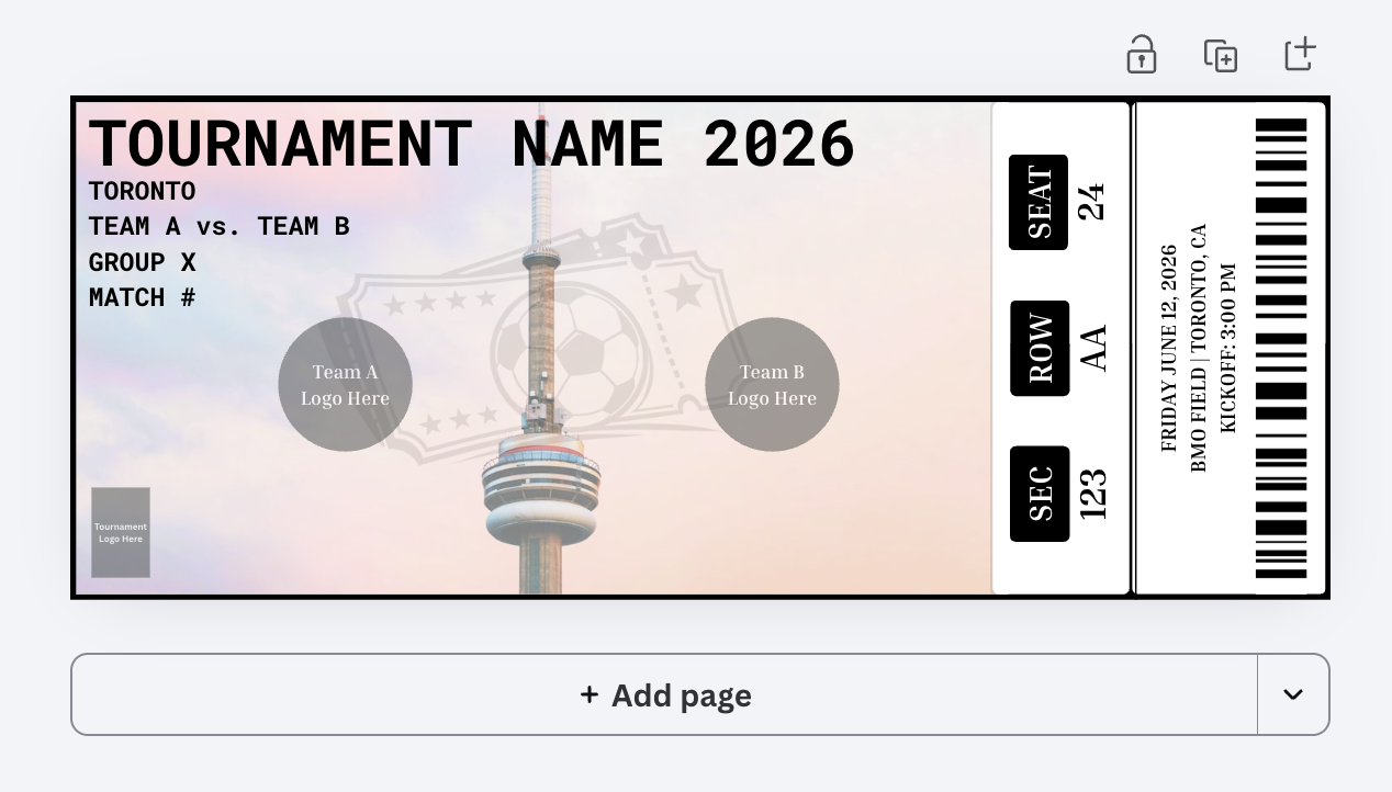 Ticket template