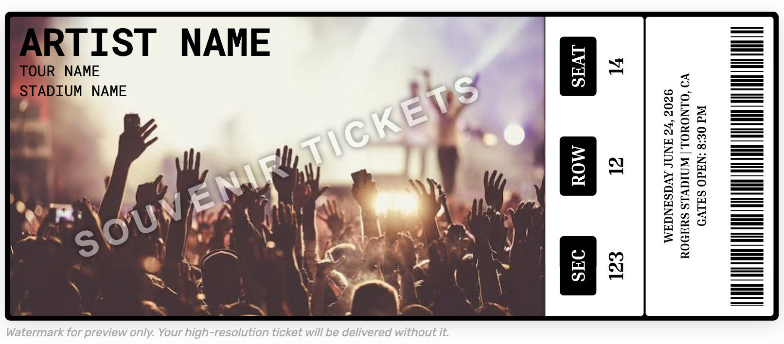 Ticket template